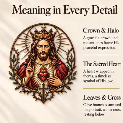 ✝️🙏Sacred Heart of Jesus Metal Wall Art