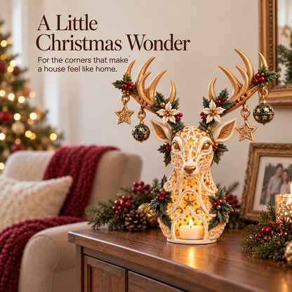 ✨ Christmas Starlight Reindeer Candle Holder