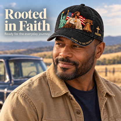 ✝️ Faith & Freedom – American Heritage Embroidered Cap 🧢