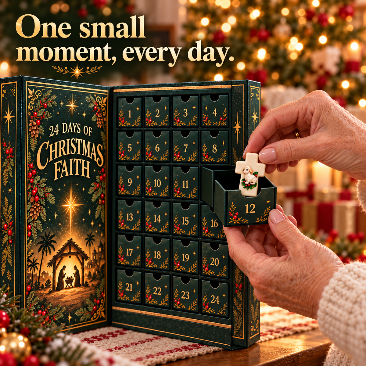 ✨✝️24 Days of Christmas Faith – Mini Cross Advent Calendar