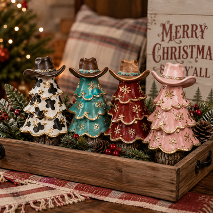 Figuritas de vaqueros de estilo navideño para el árbol