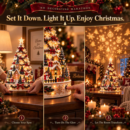 🔥HOT SALE🔥🏆 60,000+ Sold - 🎄MerryRealm™ Christmas Village Lightscape Tree