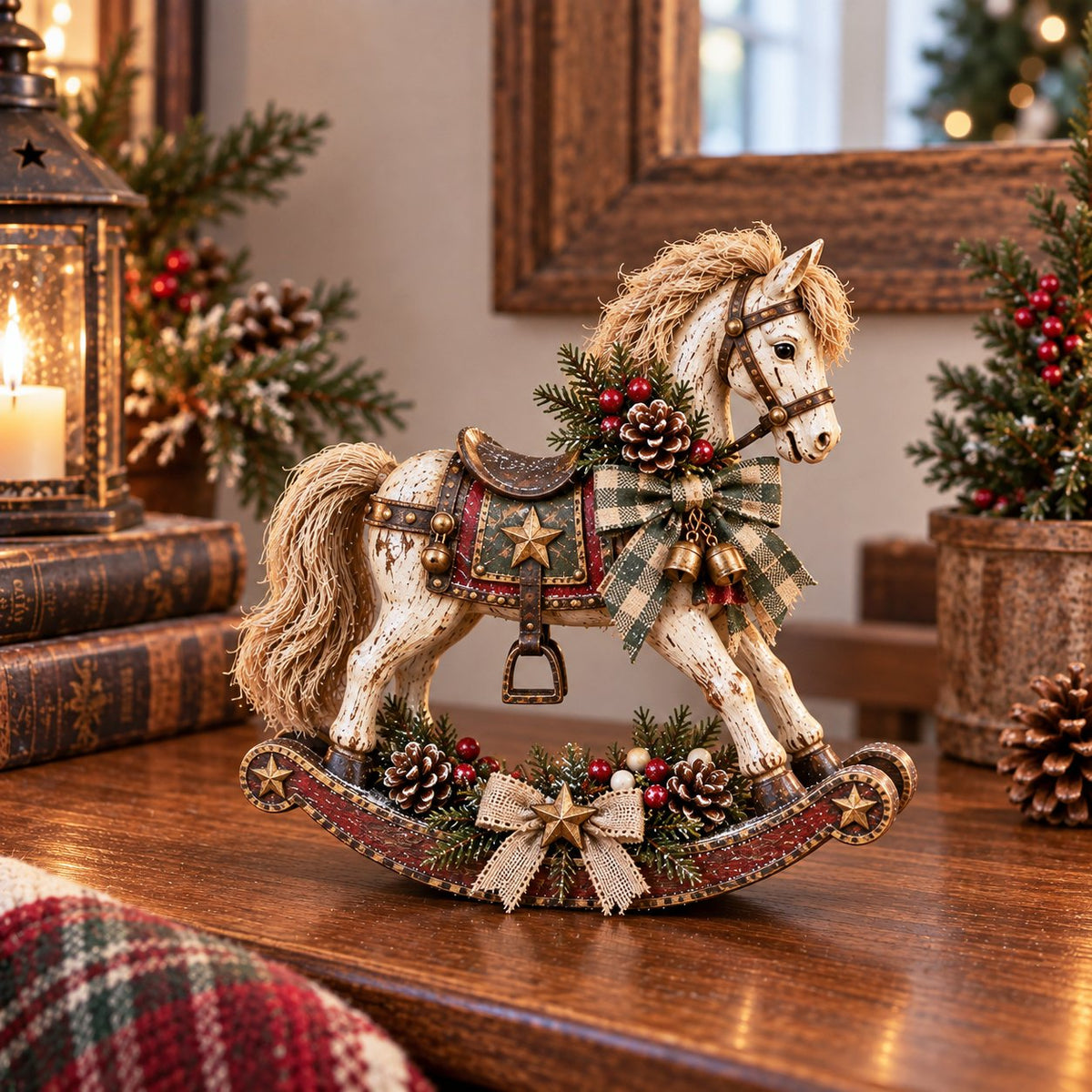 🎠Vintage Holiday Rocking Horse – A Charming Seasonal Accent
