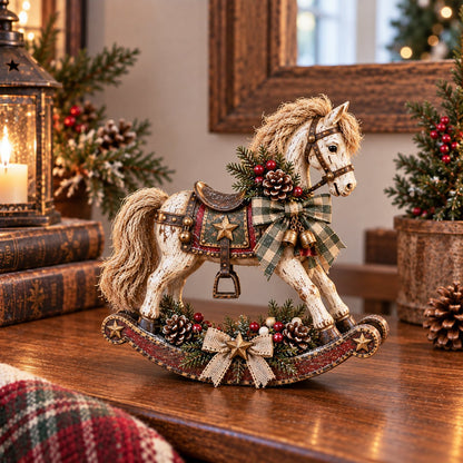 🎠Vintage Holiday Rocking Horse – A Charming Seasonal Accent