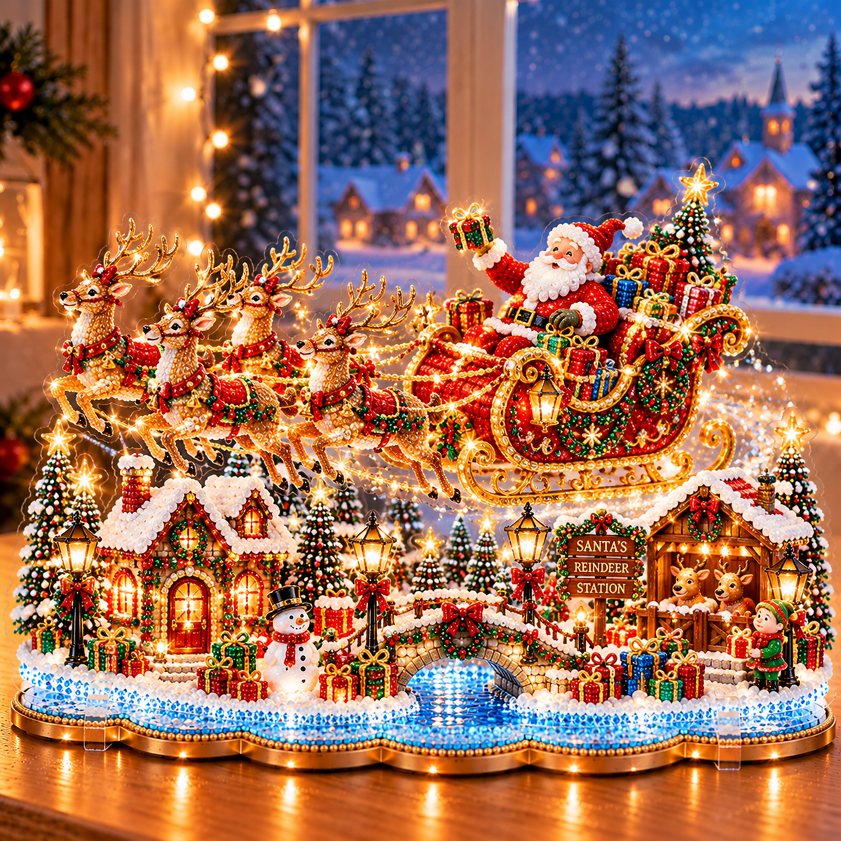 🎄Relaxing & Beginner-Friendly-❤️ DIY Christmas Village Diamond Art