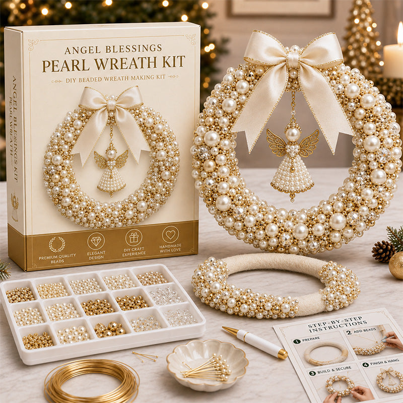 💎🎀Kit de guirnalda navideña de cuentas DIY – Crea tu propia decoración de puerta festiva