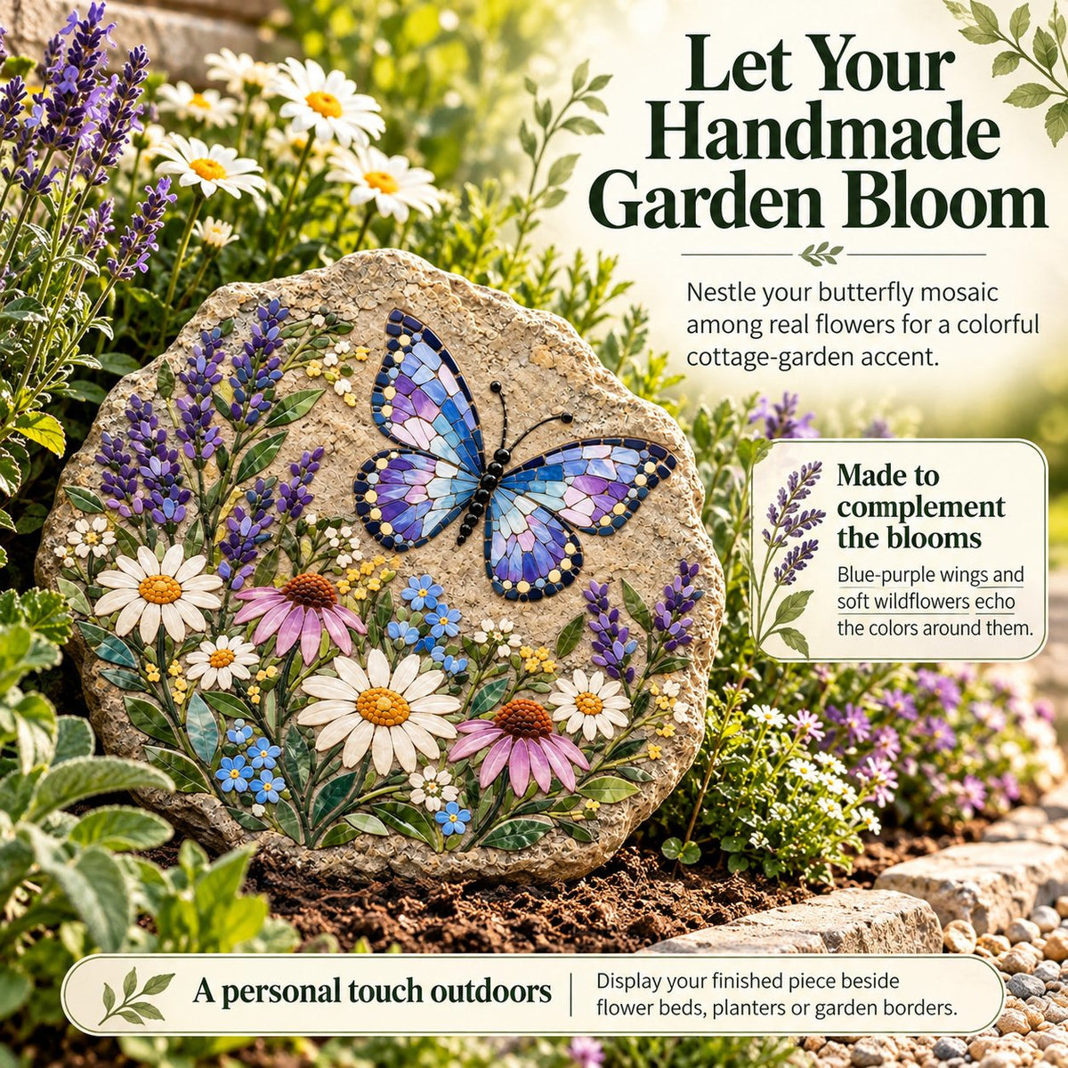 🔥Butterfly & Wildflower Mosaic Craft Kit🦋