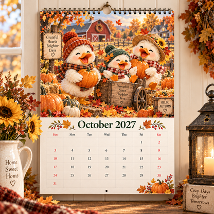 Duck Magic™ 2027 – 12 Month Illustrated Wall Calendar