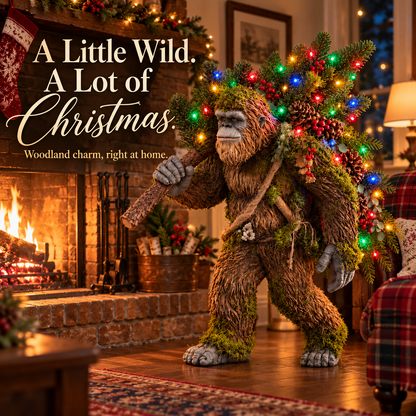 🎄 Woodland Bigfoot – Lighted Christmas Porch Decor