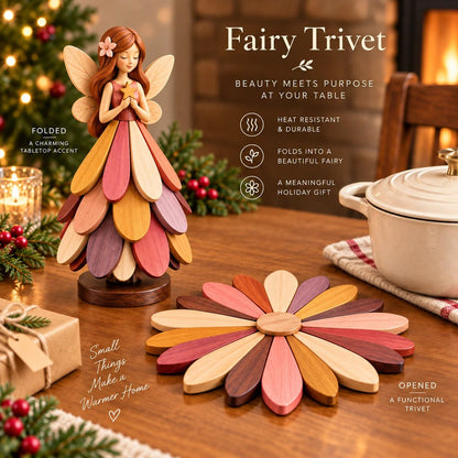 🔥😍Enchanted Bloom Trivet – Foldable Fairy-Inspired Table Décor🧚