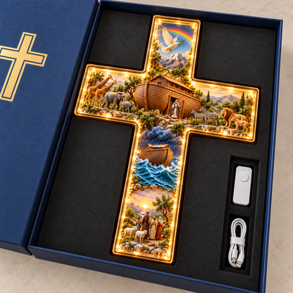 Noah’s Ark Lighted Story Cross – A Beautiful Reminder of Faith & Hope