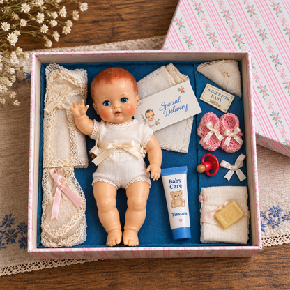 🎀A Little Box of Yesterday — 👶Vintage Baby Doll Keepsake Gift Set