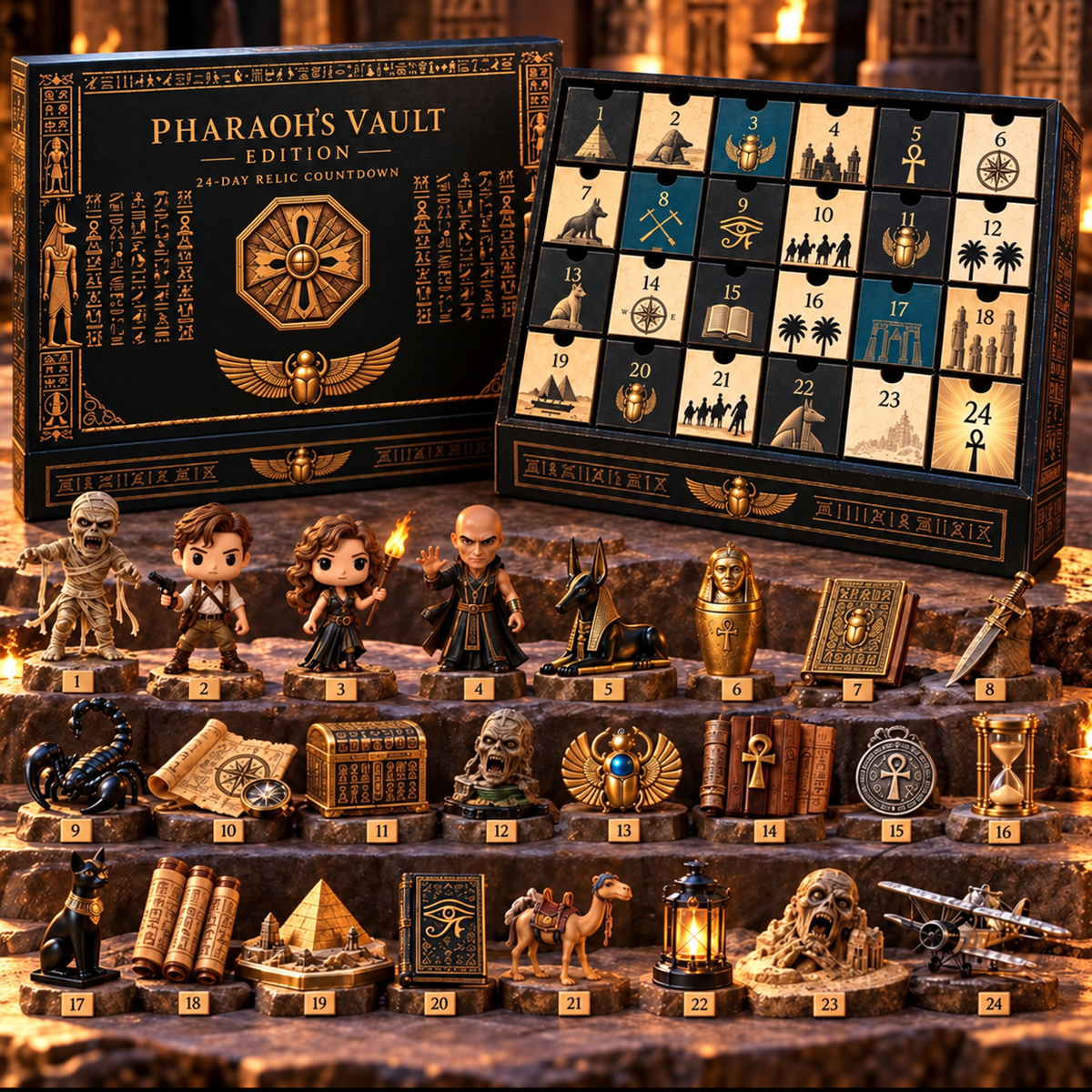 🏺 24-Day Ancient Egypt Relic Countdown Calendar – Collector Editions