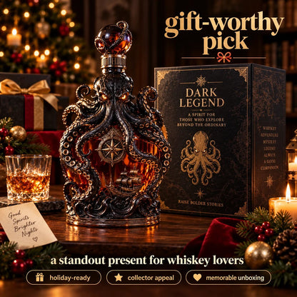 🥃Dark Abyss Kraken Decanter – Sculpted Collector Bottle for Home Bar & Gifting
