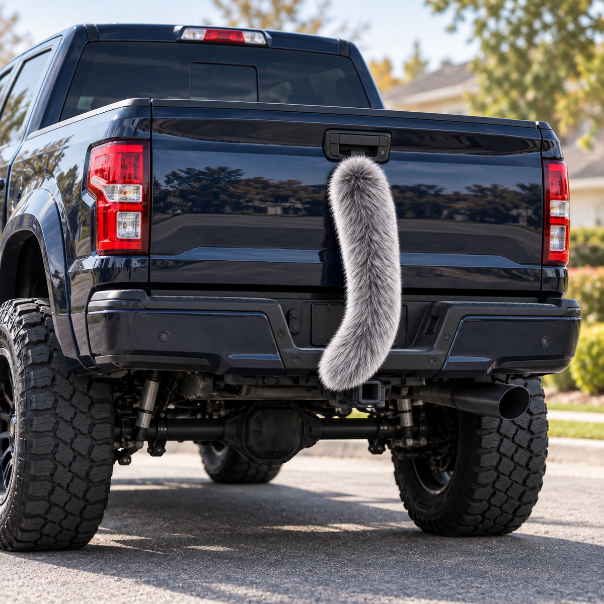 🚙Wild Ride™ Furry Truck Tail –🤣 Funny Plush Tailgate Accessory