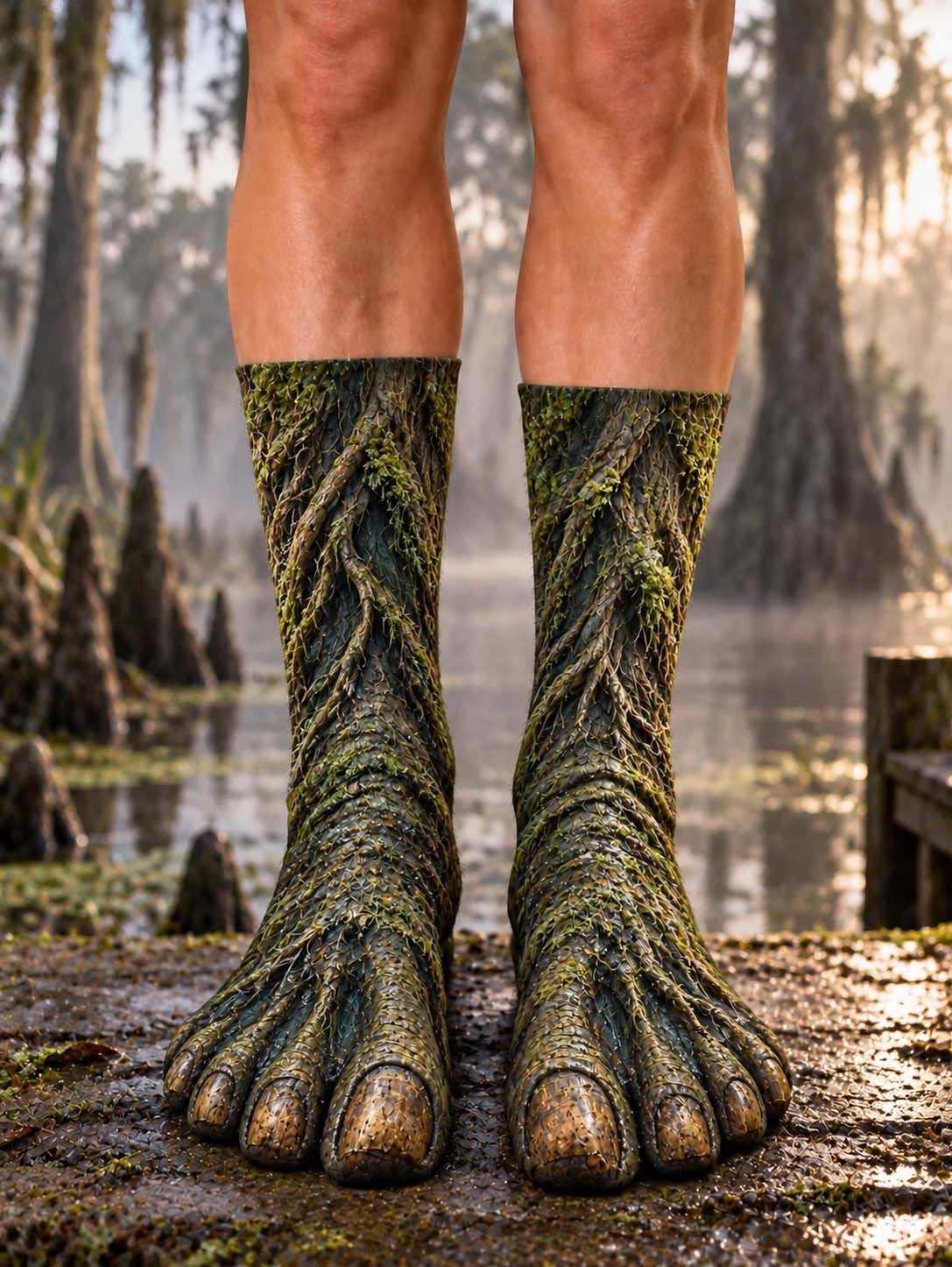 3D Wild Feet Christmas Creature Illusion Socks – Funny Costume Gift for Kids & Adults