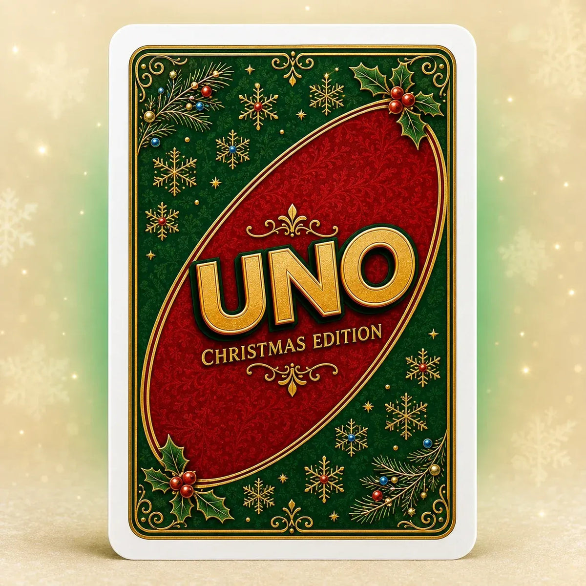 -🃏UNO Christmas Edition🎄 Holiday Family Card Game with 112 Festive Cards