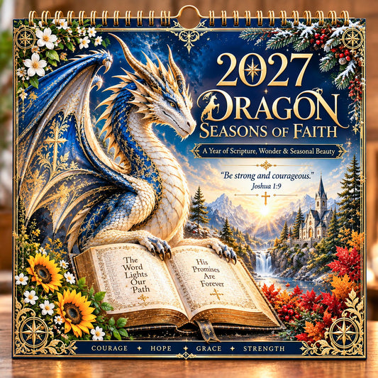 🐉2027 Dragon Seasons of Faith Calendar – 📖Hardcover-Spiral