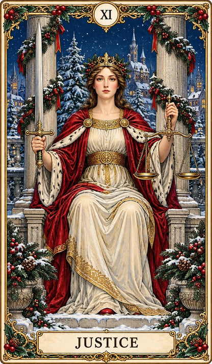 🔥The Enchanted Holiday Tarot – 78 Cards & 12 Days of Rituals🎉