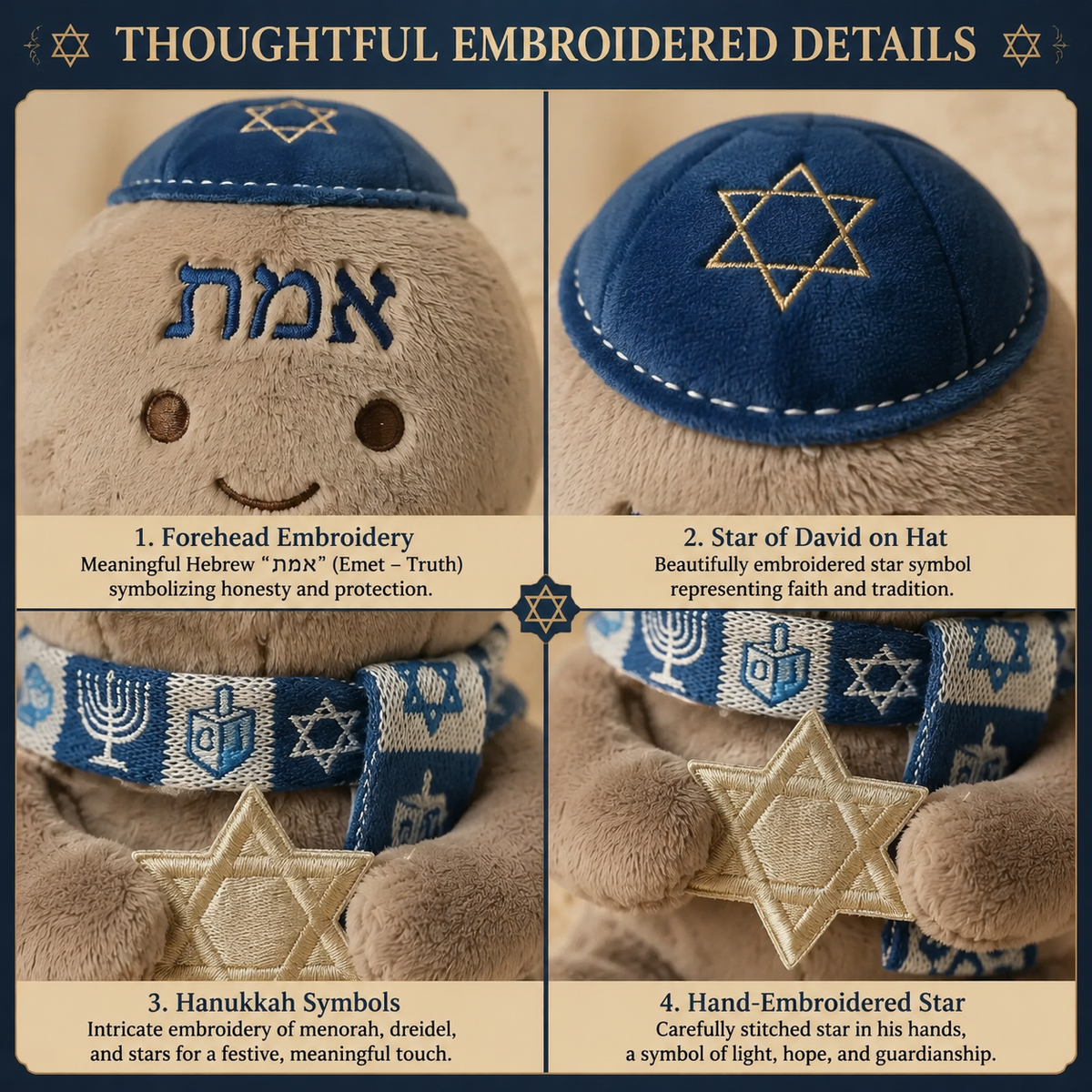 ✡️Chanukka Emotionale Unterstützung Wächter Sammler-Plüschtier