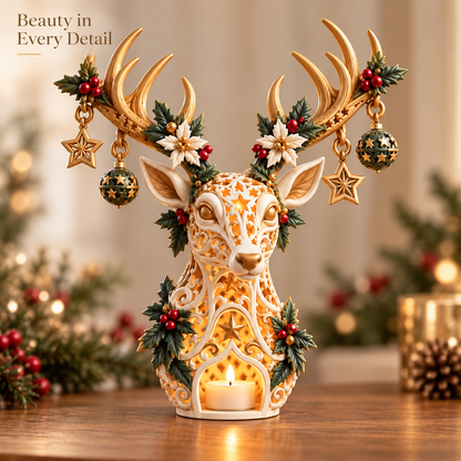 ✨ Christmas Starlight Reindeer Candle Holder