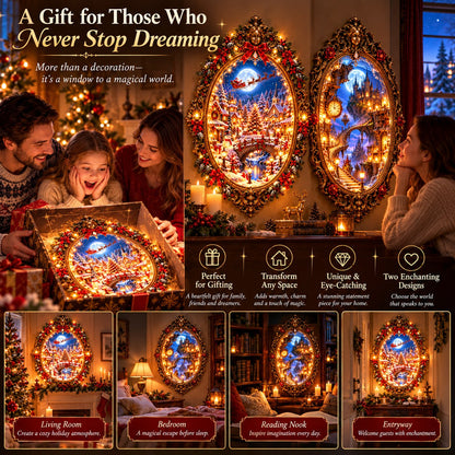 ✨Enchanted Christmas Village™ – Magical Lighted Christmas Wall Art