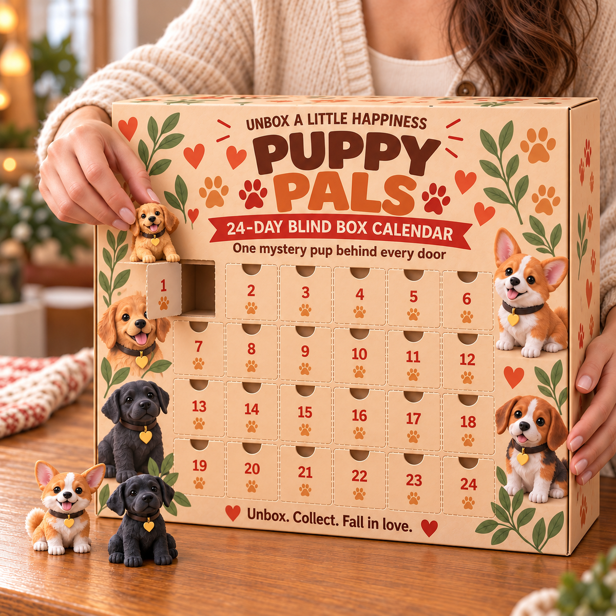 🐶 Puppy Pals™ – 24-Day Dog Advent Calendar 🎄