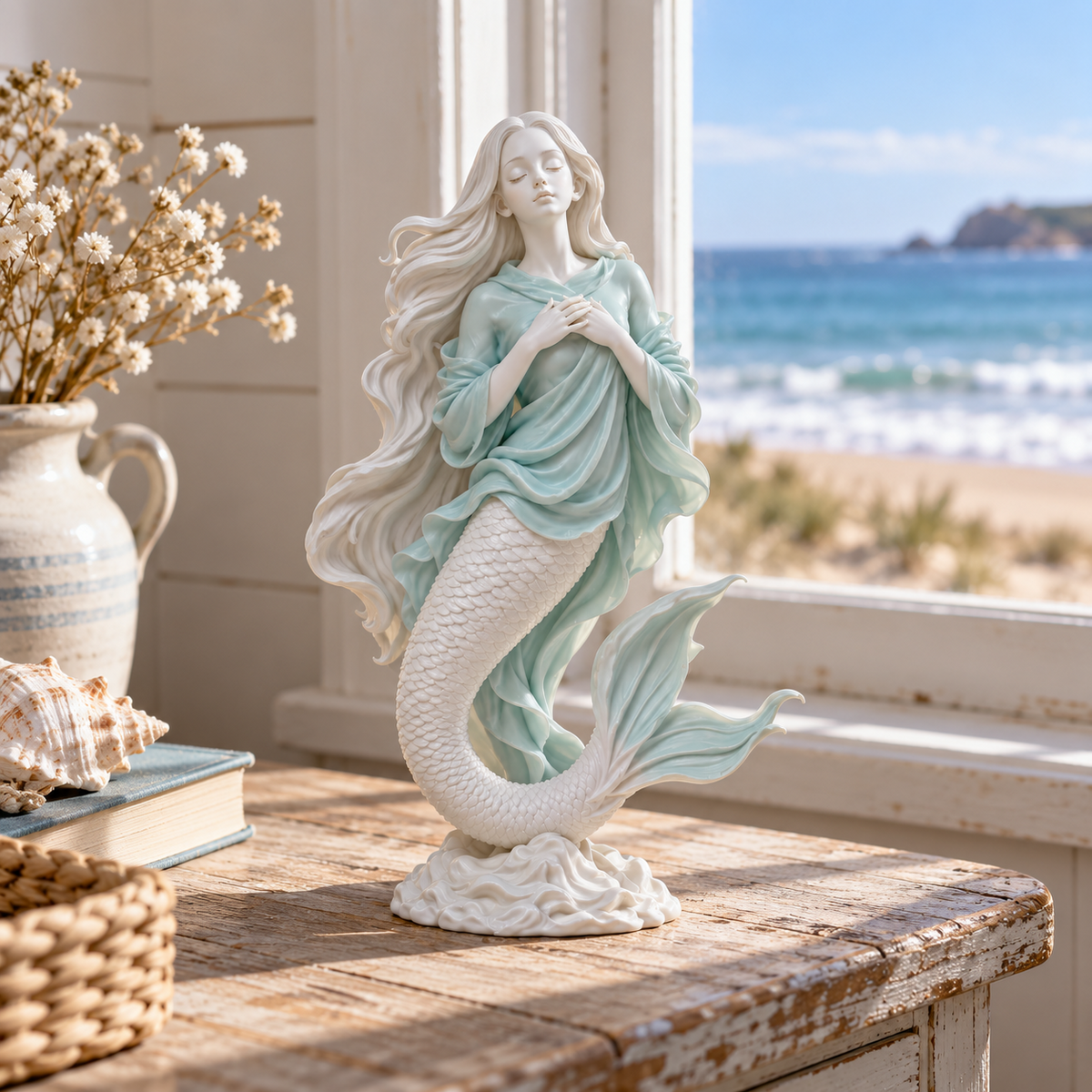 🔥Lunar Tide Mermaid Sculpture -✨Elegant Home Décor & Gift-Ready Art Piece