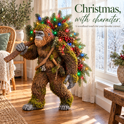 🎄 Woodland Bigfoot – Lighted Christmas Porch Decor