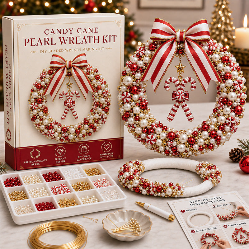 💎🎀Kit de guirnalda navideña de cuentas DIY – Crea tu propia decoración de puerta festiva