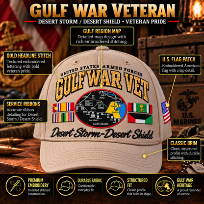 🇺🇸 Early Veterans Day Special — 60% OFF| 🏜️Gulf War Veteran Tribute Cap(🏆Honor Their Sacrifice)