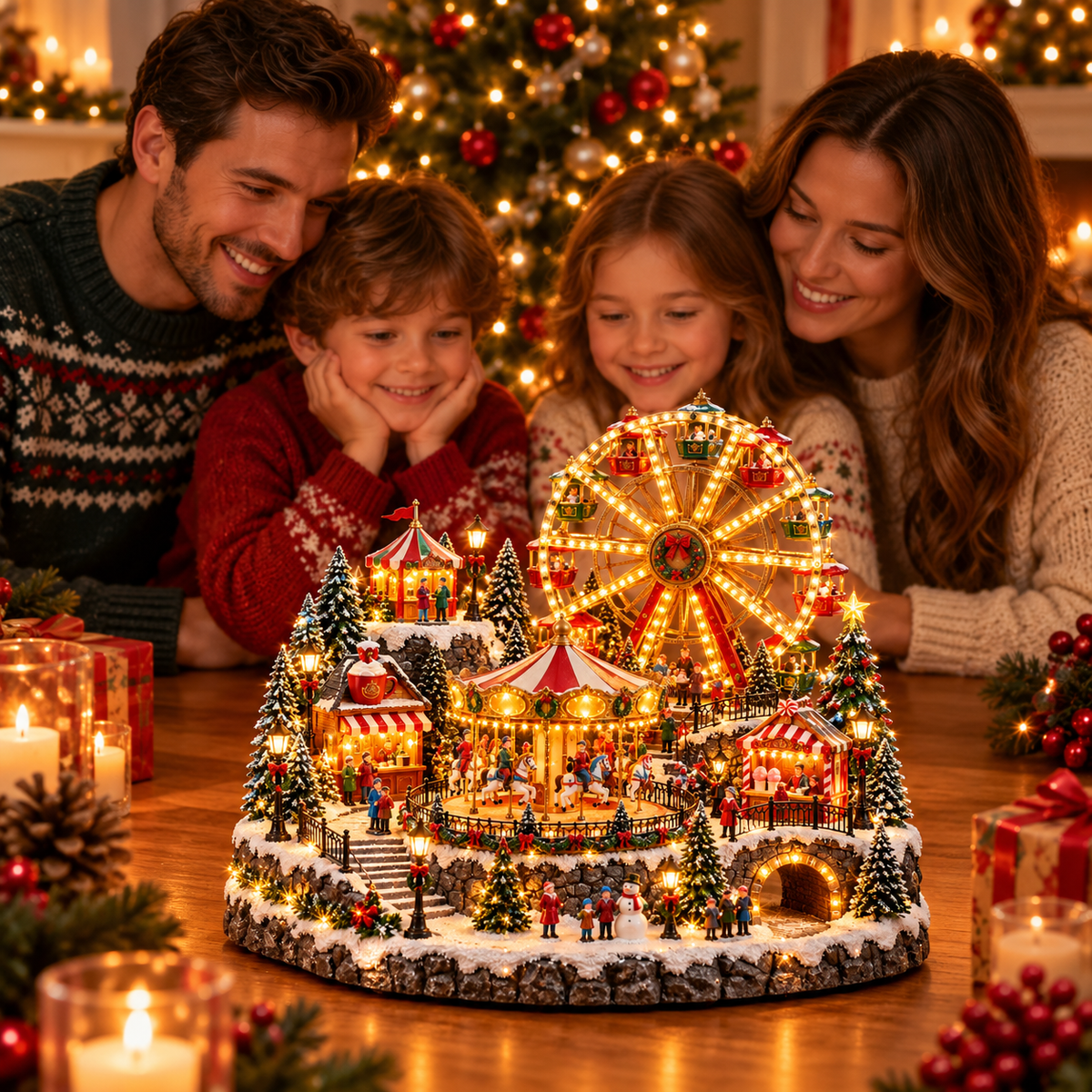🔥 Lighted & Animated Christmas Village Collection-✨Same as the video