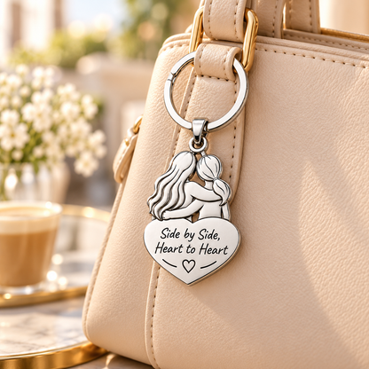 ❤️ Side by Side™ Friendship Keychain – Heart to Heart Best Friends Gift