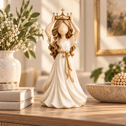 🔥😍Crowned With Grace – Faith-Inspired Woman Figurine