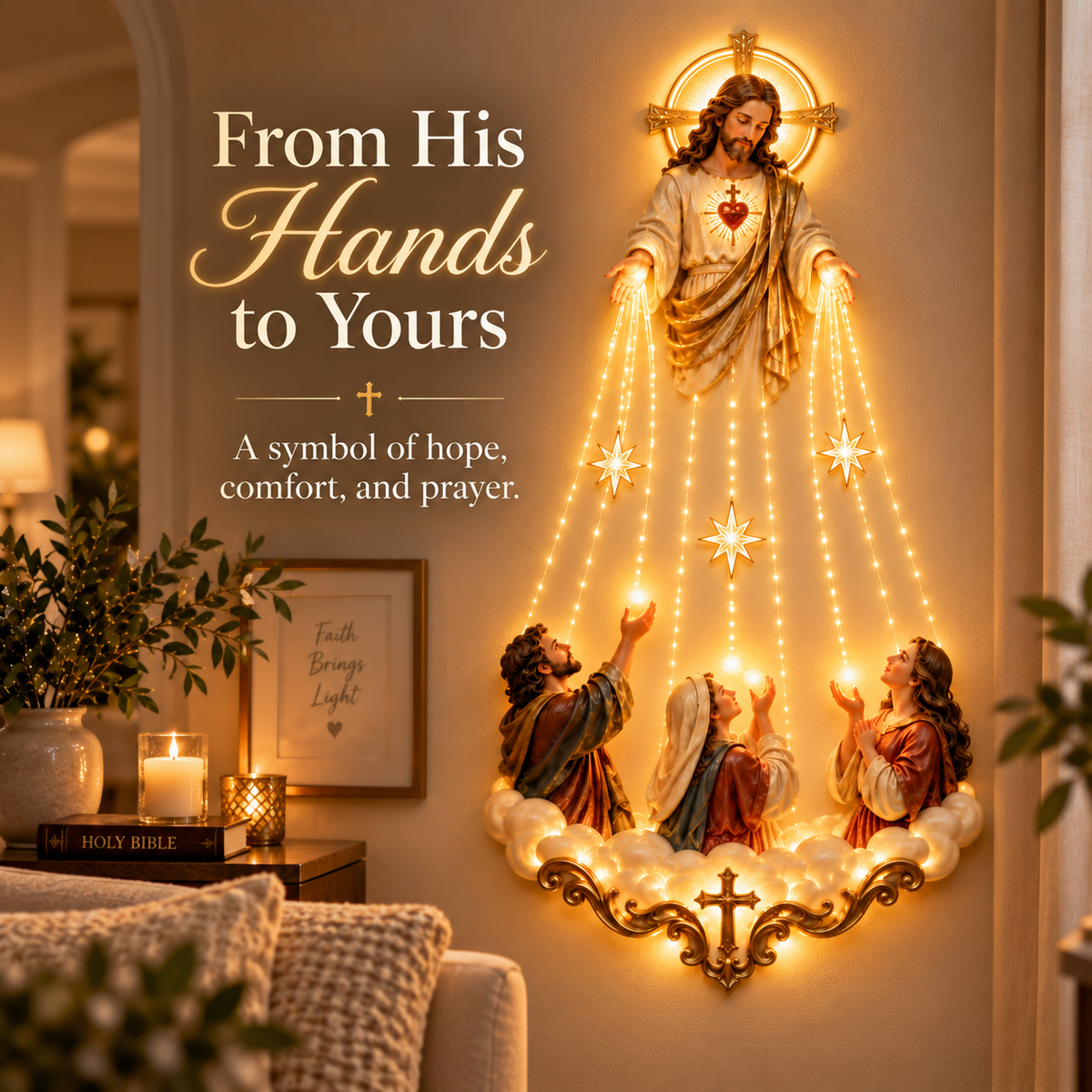 ✝️✨Light of Hope™ Sacred Heart Jesus Wall Light