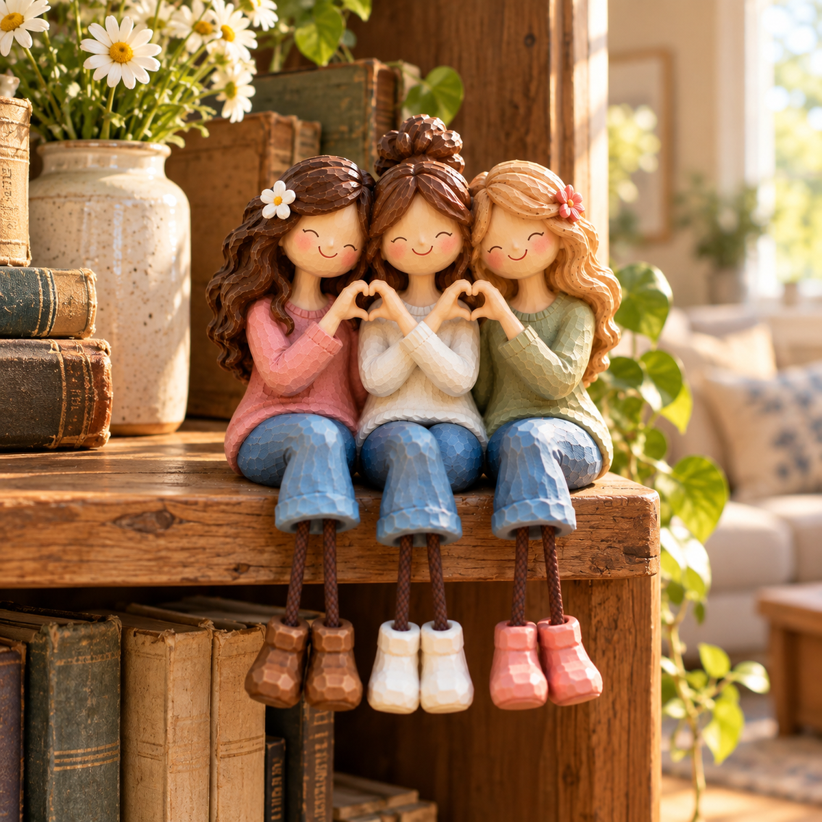 ❤️Forever Together™ Sisters & Best Friends Heart Figurine