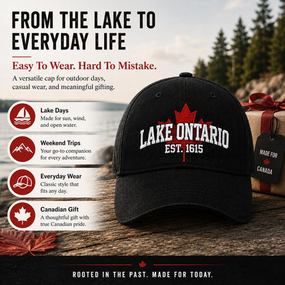 🔥😍Lake Ontario Forever – Bestickte Heritage-Kappe🍁
