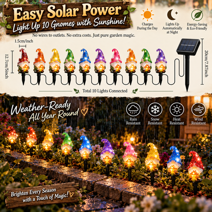 🔥 Last Day 50% OFF 🌈✨Magical Colorful Gnome Garden Stake Lights