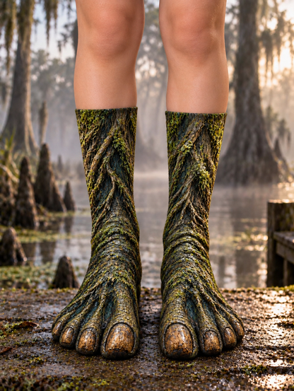 3D Wild Feet Christmas Creature Illusion Socks – Funny Costume Gift for Kids & Adults