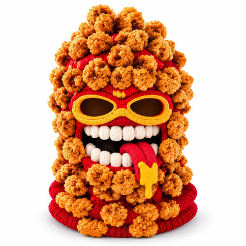 🍔🏂 3D Burger Monster Knit Ski Mask | Warm Full-Face Cover for Ski Trips, Parties & Winter Adventures ❄️