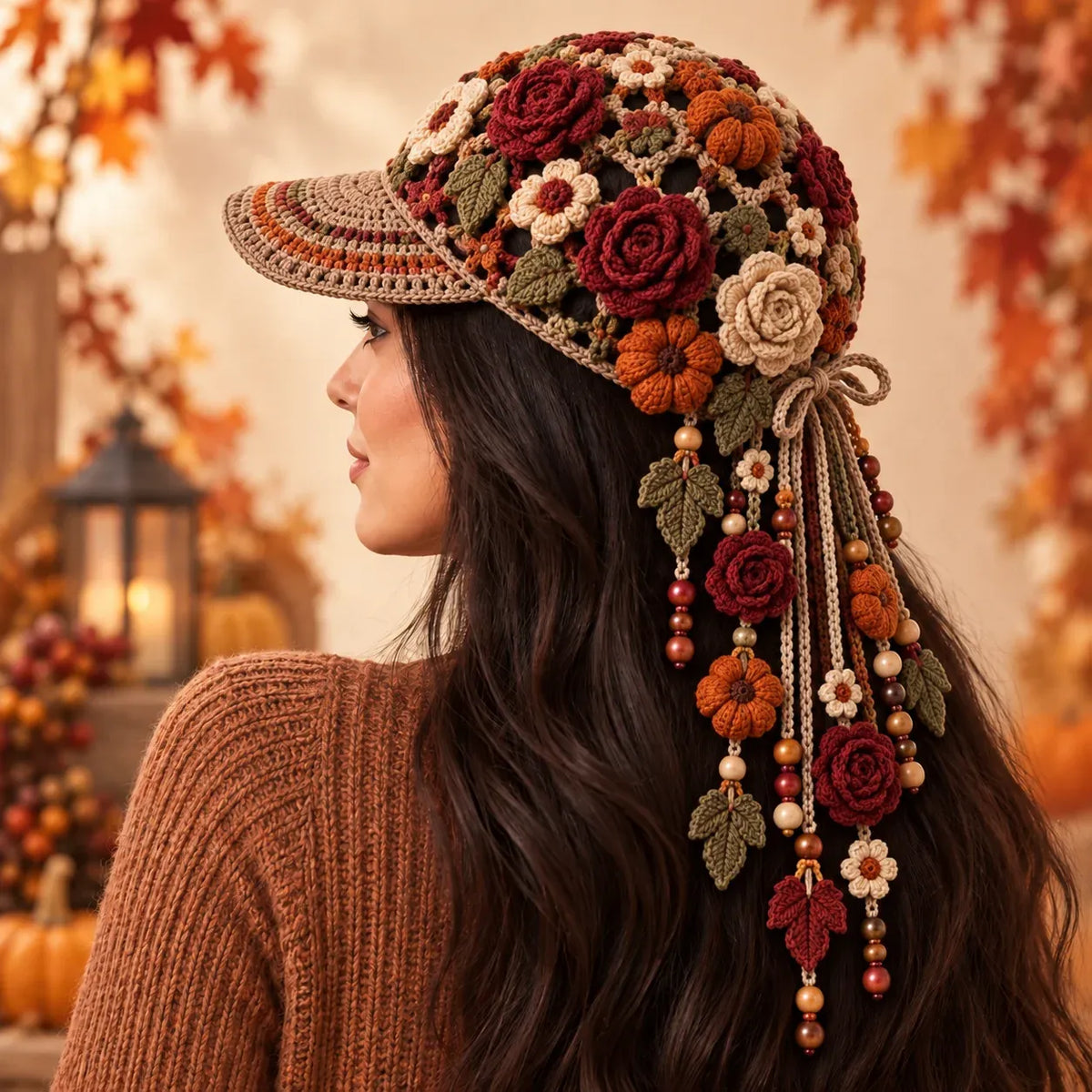 🔥Last Day 49% OFF 🍂 Women’s Handcrafted Crochet Autumn Bloom Cap | 6 Designs