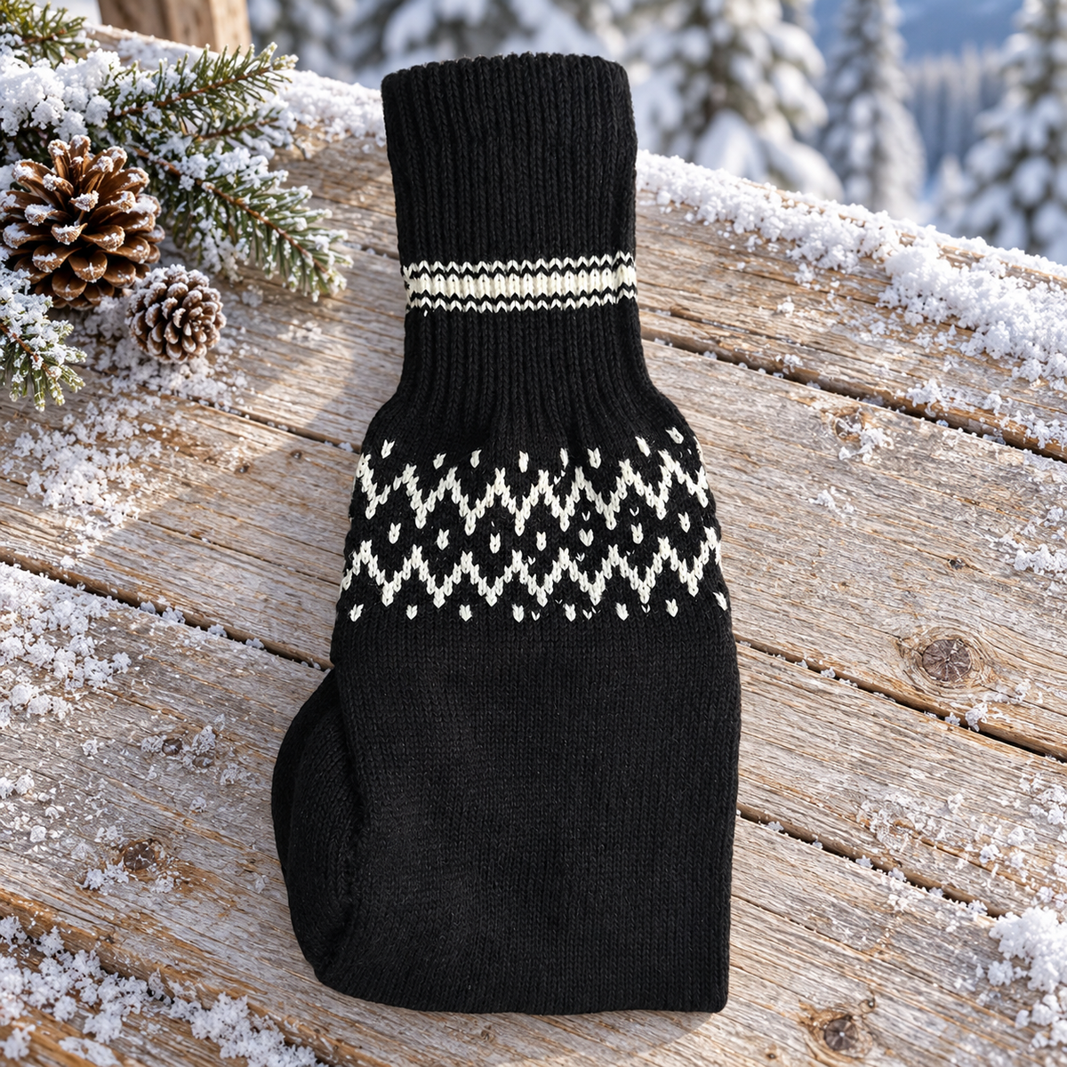 ❄Winter Insulated Glove Holder for Beer Cans Hot Striped Cold Drinks