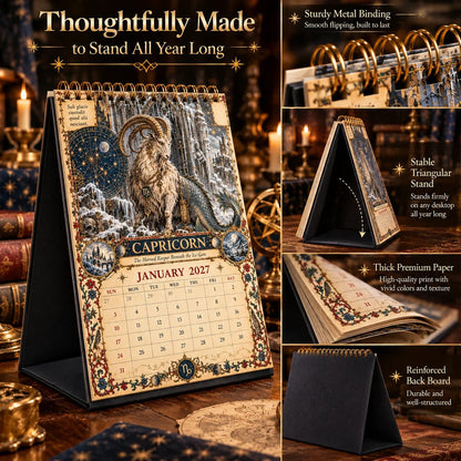 📅Hardcover-Spiral 2027 Zodiac Grimoire Calendar™ -✨12 Signs, 12 Forbidden Chapters