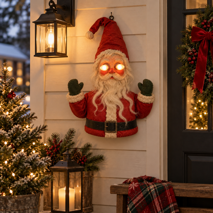 2027 Velmao™ Santa After Dark – Vintage Glowing-Eye Door Guardian
