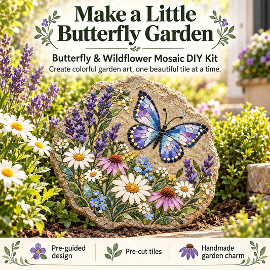 🔥Butterfly & Wildflower Mosaic Craft Kit🦋