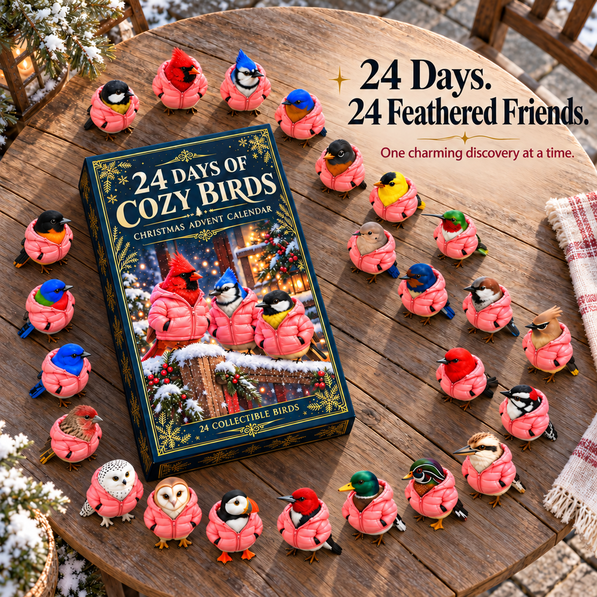 🐦🧥 Cozy Birds™ Christmas Advent Calendar – 24 Collectible Bird 😂💕