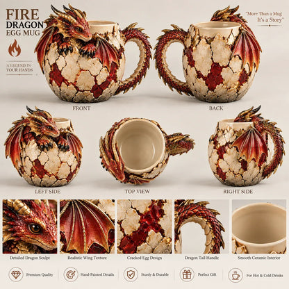 🔥😍Fantasy Dragon Mug Collection | 6 Designs with Sculpted Dragon Details☕🐉