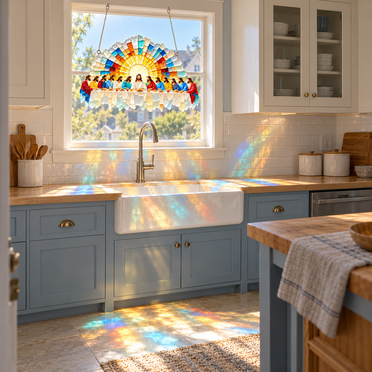 ✨ Grace in Light™ Last Supper Suncatcher 🌊☀️