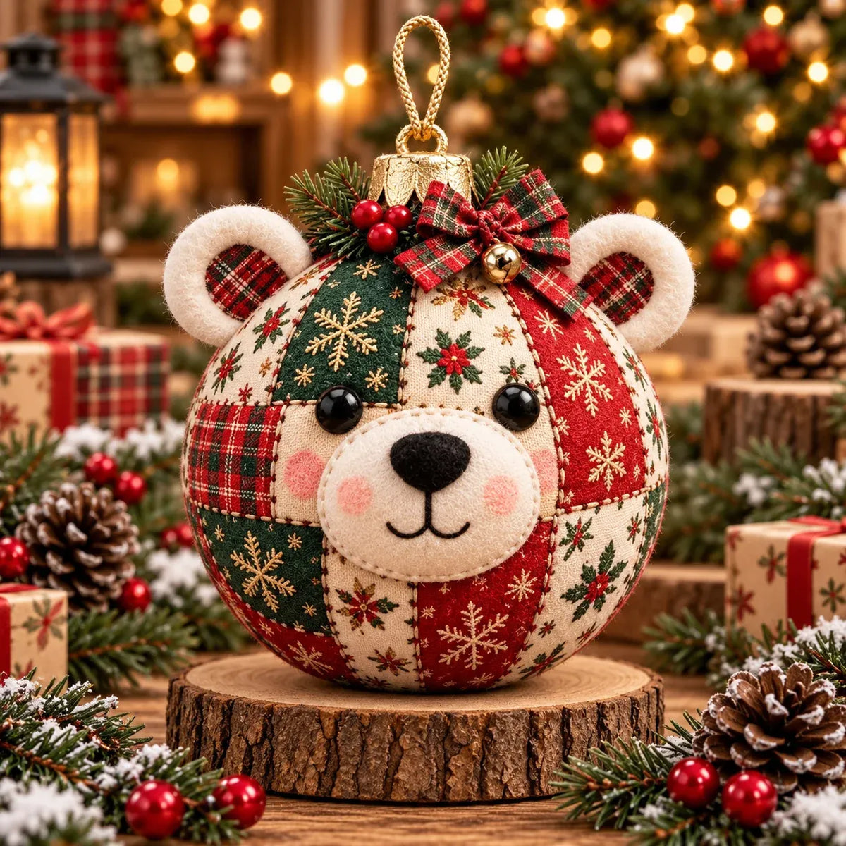 🧘Relaxing & Beginner-Friendly- 🎄Cozy Patchwork Christmas Ornament Collection✨Relaxing DIY Craft to Create Stunning Christmas Artwork