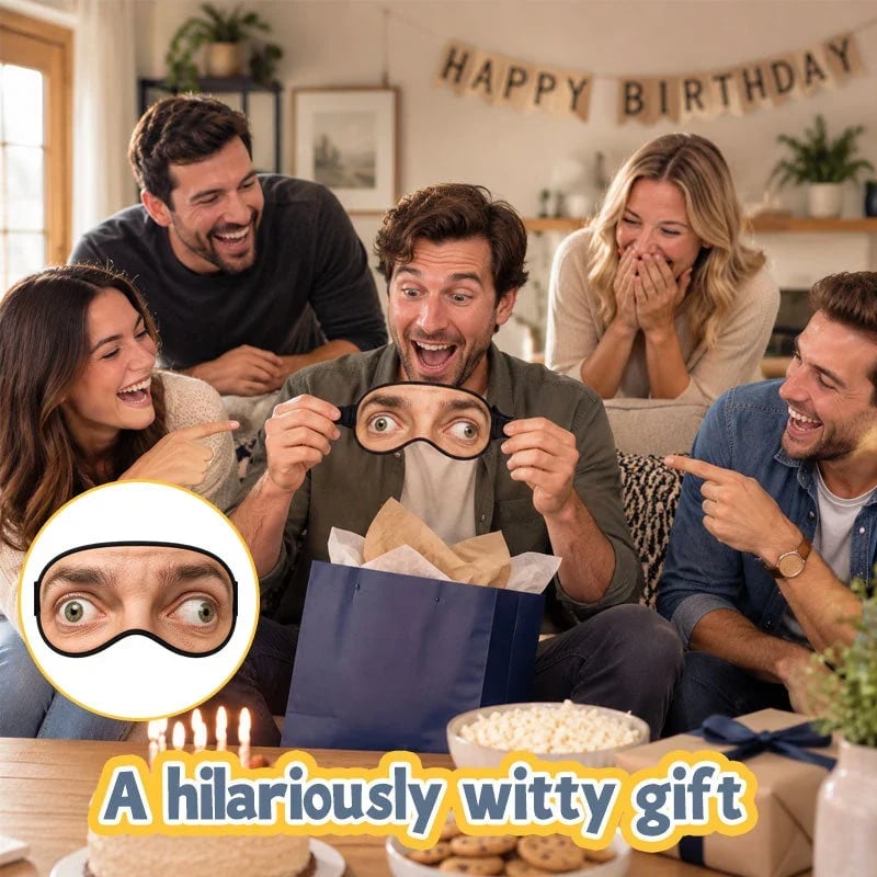 😂Funny Open-Eye Sleep Mask- Hilarious Gag Gift for Naps & Travel